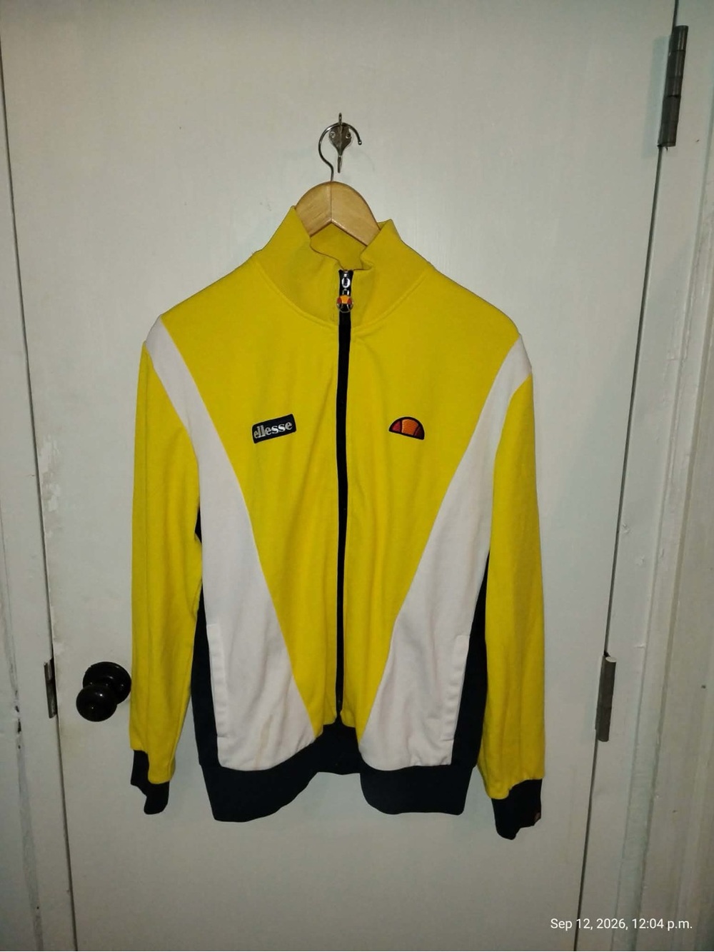 Ellesse Yellow, White & Black Lightweight Track Jacket